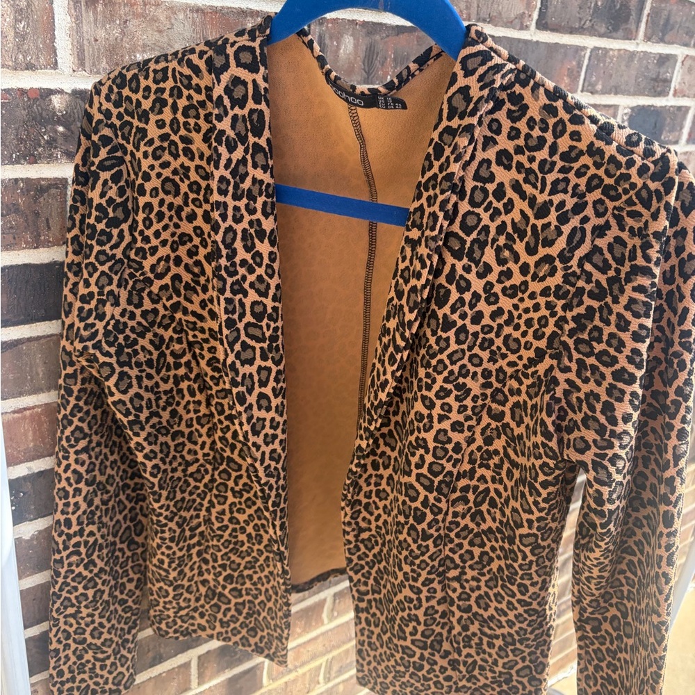 Boohoo Leopard Print Blazer